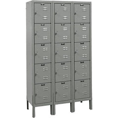 Hallowell - 15 Door, 5 Tier, Premium Box Lockers - Americas Industrial Supply