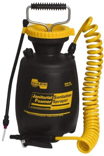 Chapin - 1 Gal Garden Hand Sprayer - Polyethylene Tank, Coiled Hose - Americas Industrial Supply