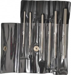 Interstate - #5 to #0 Pin, Straight Shank, Taper Pin Reamer Set - Americas Industrial Supply