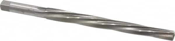 Interstate - #8 Pin, 0.505" Diam, 0.3971" Small End, 7/16" Diam Straight Shank, 5-3/16" Flute, Taper Pin Reamer - Americas Industrial Supply