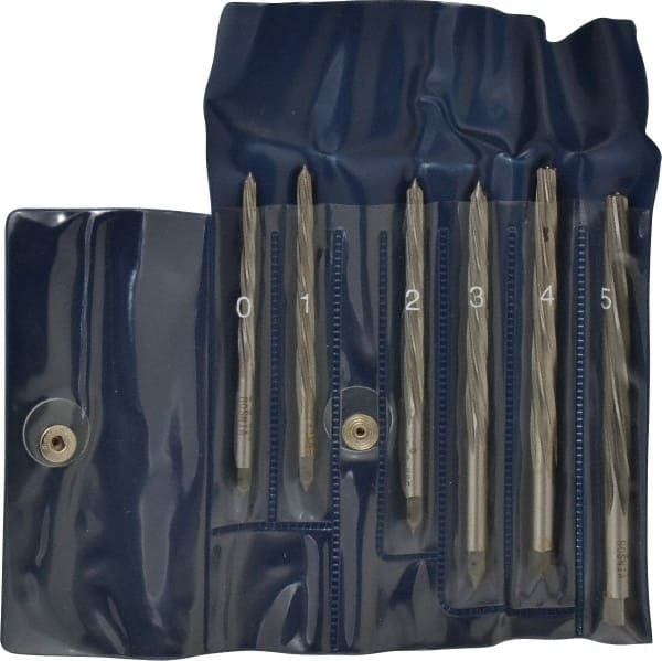 Interstate - #5 to #0 Pin, Straight Shank, Taper Pin Reamer Set - Americas Industrial Supply