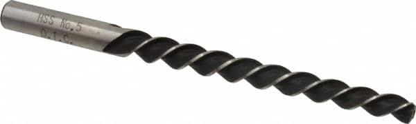 Interstate - #5 Pin, 0.2994" Diam, 0.2409" Small End, 5/16" Diam Straight Shank, 2-13/16" Flute, Taper Pin Reamer - Americas Industrial Supply