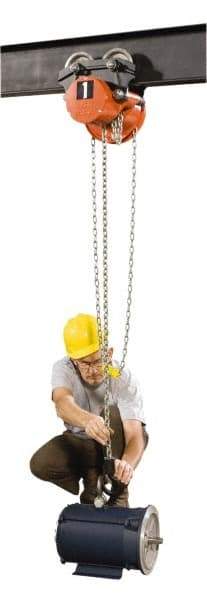 CM - 2,000 Lb. Capacity, Manual Plain Trolley - 30 Ft. Overhaul to Lift 1 Ft., 69 Lb. Avg Pull to Lift Rated Load - Americas Industrial Supply