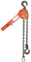 CM - 1,500 Lb Lifting Capacity, 5' Lift Height, Lever Hoist - Made from Chain, 45 Lb Avg Pull to Lift Rated Load - Americas Industrial Supply