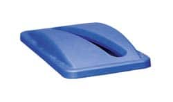 Rubbermaid - Rectangle Lid for Use with 15-7/8 Gal Rectangular Recycle Containers - Blue, Plastic, For 3540, 3541 & 3554 - Americas Industrial Supply