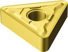Sandvik Coromant - TNMG333 MR Grade 2025 Carbide Turning Insert - TiCN/Al2O3/TiN Finish, 60° Triangle, 3/8" Inscr Circle, 3/16" Thick, 3/64" Corner Radius - Americas Industrial Supply