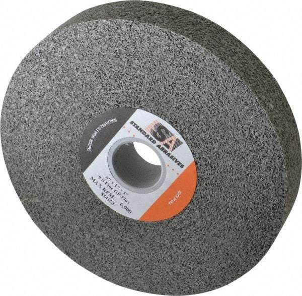 Standard Abrasives - 6" Diam, 1" Face Width, 1" Center Hole, Fine Grade, Silicon Carbide Deburring Wheel - Convolute, Density 9 Grade, 6,000 RPM - Americas Industrial Supply
