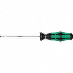 Wera - 3mm Blade Width, Slotted Screwdriver - 150mm Blade Length, Round Shank, Ergonomic Handle - Americas Industrial Supply