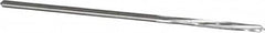 Made in USA - 3/32" High Speed Steel 4 Flute Chucking Reamer - Spiral Flute, 0.088" Straight Shank, 3/4" Flute Length, 3" OAL - Americas Industrial Supply