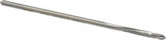 Chucking Reamer: 9/64″ Dia, 4″ OAL, 1″ Flute Length, Straight Shank, High Speed Steel 4 Flute, RH