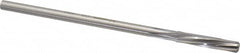 Made in USA - 9/32" High Speed Steel 6 Flute Chucking Reamer - Spiral Flute, 1/4" Straight Shank, 1-1/2" Flute Length, 6" OAL - Americas Industrial Supply