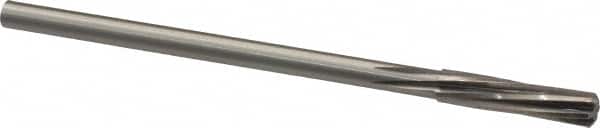Made in USA - 21/64" High Speed Steel 6 Flute Chucking Reamer - Spiral Flute, 0.2792" Straight Shank, 1-1/2" Flute Length, 6" OAL - Americas Industrial Supply
