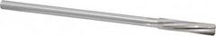 Made in USA - 3/8" High Speed Steel 6 Flute Chucking Reamer - Spiral Flute, 0.3105" Straight Shank, 1-3/4" Flute Length, 7" OAL - Americas Industrial Supply