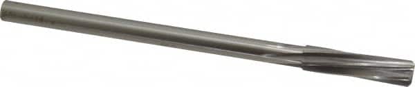 Made in USA - 7/16" High Speed Steel 6 Flute Chucking Reamer - Spiral Flute, 0.373" Straight Shank, 1-3/4" Flute Length, 7" OAL - Americas Industrial Supply