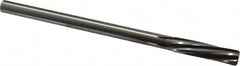 Made in USA - 31/64" High Speed Steel 6 Flute Chucking Reamer - Spiral Flute, 0.4355" Straight Shank, 2" Flute Length, 8" OAL - Americas Industrial Supply