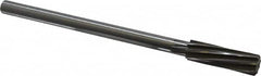 Made in USA - 19/32" High Speed Steel 8 Flute Chucking Reamer - Spiral Flute, 0.4355" Straight Shank, 2" Flute Length, 8" OAL - Americas Industrial Supply