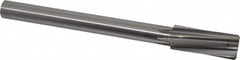 Made in USA - 1-1/8" High Speed Steel 8 Flute Chucking Reamer - Spiral Flute, 7/8" Straight Shank, 2-7/8" Flute Length, 11" OAL - Americas Industrial Supply