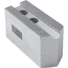 Huron Machine Products - Soft Lathe Chuck Jaws; Jaw Type: Square ; Material: 6160 Aluminum ; Jaw Interface Type: 1.5mm x 60? Serrated ; Maximum Compatible Chuck Diameter (Inch): 6 ; Minimum Compatible Chuck Diameter (Inch): 1 ; Overall Height (Inch): 2-1 - Exact Industrial Supply