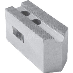 Huron Machine Products - Soft Lathe Chuck Jaws; Jaw Type: Square ; Material: 6160 Aluminum ; Jaw Interface Type: 1.5mm x 60? Serrated ; Maximum Compatible Chuck Diameter (Inch): 10 ; Minimum Compatible Chuck Diameter (Inch): 1 ; Overall Height (Inch): 3 - Exact Industrial Supply