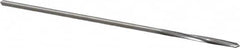 Made in USA - 5/64" Cobalt 4 Flute Chucking Reamer - Spiral Flute, 0.072" Straight Shank, 3/4" Flute Length, 3" OAL - Americas Industrial Supply