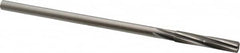 Made in USA - 9/32" Cobalt 6 Flute Chucking Reamer - Spiral Flute, 1/4" Straight Shank, 1-1/2" Flute Length, 6" OAL - Americas Industrial Supply