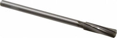 Made in USA - 17/32" Cobalt 6 Flute Chucking Reamer - Spiral Flute, 0.4355" Straight Shank, 2" Flute Length, 8" OAL - Americas Industrial Supply