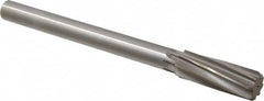 Made in USA - 15/16" Cobalt 8 Flute Chucking Reamer - Spiral Flute, 3/4" Straight Shank, 2-5/8" Flute Length, 10" OAL - Americas Industrial Supply