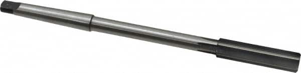 Made in USA - 17/32" High Speed Steel 6 Flute Chucking Reamer - Straight Flute, 1MT Morse Taper Shank, 2" Flute Length, 8" OAL - Americas Industrial Supply