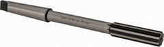 Made in USA - 21/32" High Speed Steel 8 Flute Chucking Reamer - Straight Flute, 2MT Morse Taper Shank, 2-1/4" Flute Length, 9" OAL - Americas Industrial Supply