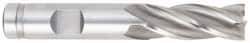 OSG - 7/8", 1-7/8" LOC, 7/8" Shank Diam, 4-1/8" OAL, 4 Flute, Square End Mill - Single End, TiCN Finish, 30° Helix, Centercutting, Right Hand Cut, Series 541 - Americas Industrial Supply