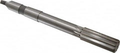 Made in USA - 1-1/16" High Speed Steel 10 Flute Chucking Reamer - Straight Flute, 3MT Morse Taper Shank, 2-3/4" Flute Length, 10-1/2" OAL - Americas Industrial Supply