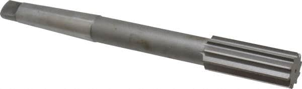 Made in USA - 1-3/16" High Speed Steel 10 Flute Chucking Reamer - Straight Flute, 3MT Morse Taper Shank, 2-7/8" Flute Length, 11" OAL - Americas Industrial Supply