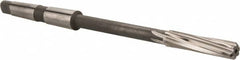 Made in USA - 3/8" High Speed Steel 6 Flute Chucking Reamer - Spiral Flute, 1MT Morse Taper Shank, 1-3/4" Flute Length, 7" OAL - Americas Industrial Supply