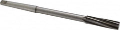 Made in USA - 17/32" High Speed Steel 6 Flute Chucking Reamer - Spiral Flute, 1MT Morse Taper Shank, 2" Flute Length, 8" OAL - Americas Industrial Supply