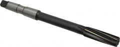 Made in USA - 11/16" High Speed Steel 8 Flute Chucking Reamer - Spiral Flute, 2MT Morse Taper Shank, 2-1/4" Flute Length, 9" OAL - Americas Industrial Supply