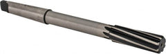 Made in USA - 23/32" High Speed Steel 8 Flute Chucking Reamer - Spiral Flute, 2MT Morse Taper Shank, 2-1/4" Flute Length, 9" OAL - Americas Industrial Supply