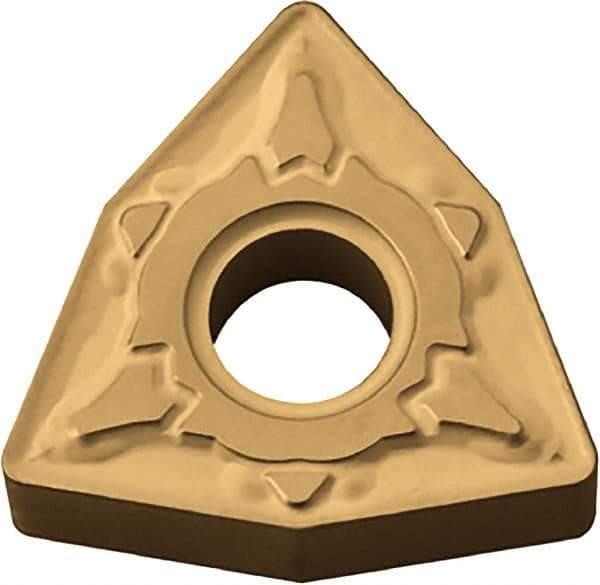 Kyocera - WNMG432 GT Grade CA5525 Carbide Turning Insert - TiCN/Al2O3/TiN Finish, 80° Trigon, 1/2" Inscr Circle, 3/16" Thick, 1/32" Corner Radius - Americas Industrial Supply
