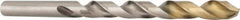 DORMER - 1/2" 118° High Speed Steel Jobber Drill - TiN Finish, Right Hand Cut, Spiral Flute, Straight Shank, 6" OAL, Split Point - Americas Industrial Supply