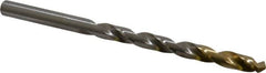 DORMER - #1 118° High Speed Steel Jobber Drill - TiN Finish, Right Hand Cut, Spiral Flute, Straight Shank, 3-7/8" OAL, Split Point - Americas Industrial Supply
