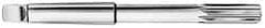 Made in USA - 15/32" High Speed Steel 6 Flute Chucking Reamer - Spiral Flute, 1MT Morse Taper Shank, 1-3/4" Flute Length, 7" OAL - Americas Industrial Supply