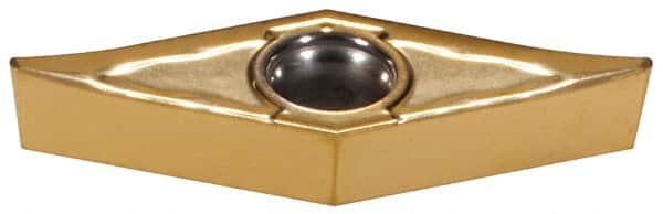 Iscar - VCGT221 AS Grade IC520 Carbide Turning Insert - TiCN/TiN Finish, 35° Diamond, 1/4" Inscr Circle, 1/8" Thick, 1/64" Corner Radius - Americas Industrial Supply