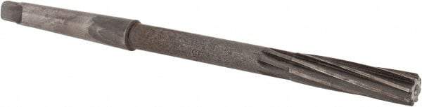 Interstate - 7/16" High Speed Steel 6 Flute Chucking Reamer - Spiral Flute, 1MT Morse Taper Shank, 1-3/4" Flute Length, 7" OAL - Americas Industrial Supply