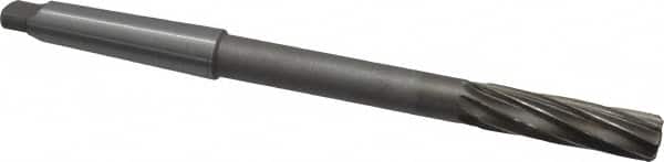 Interstate - 5/8" High Speed Steel 8 Flute Chucking Reamer - Spiral Flute, 1MT Morse Taper Shank, 2-1/4" Flute Length, 9" OAL - Americas Industrial Supply