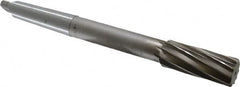 Interstate - 1-1/8" High Speed Steel 10 Flute Chucking Reamer - Spiral Flute, 3MT Morse Taper Shank, 2-7/8" Flute Length, 11" OAL - Americas Industrial Supply