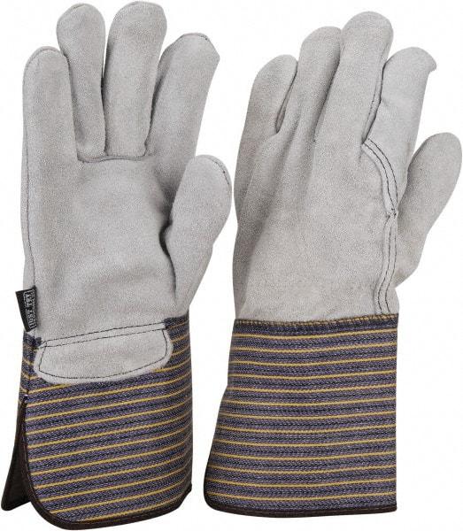 MCR Safety - Size L (9) Cowhide General Protection Work Gloves - For General Purpose, Uncoated, Gauntlet Cuff, Full Fingered, White, Paired - Americas Industrial Supply