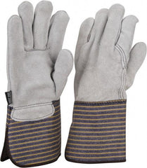 MCR Safety - Size L (9) Cowhide General Protection Work Gloves - For General Purpose, Uncoated, Gauntlet Cuff, Full Fingered, White, Paired - Americas Industrial Supply