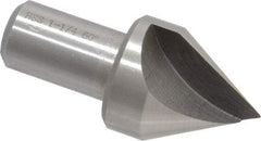 Interstate - 1-1/4" Head Diam, 3/4" Shank Diam, 1 Flute 60° High Speed Steel Countersink - Bright Finish, 2-3/4" OAL, Single End, Straight Shank, Right Hand Cut - Americas Industrial Supply