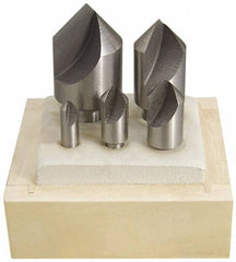 Keo - 5 Piece, 1/4 to 1" Head Diam, 60° Included Angle, Single End Countersink Set - Americas Industrial Supply