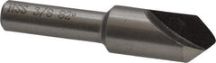 Interstate - 3/8" Head Diam, 1/4" Shank Diam, 1 Flute 82° High Speed Steel Countersink - Bright Finish, 1-3/4" OAL, Single End, Straight Shank, Right Hand Cut - Americas Industrial Supply