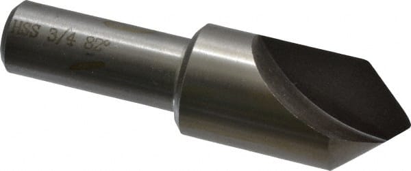 Interstate - 3/4" Head Diam, 1/2" Shank Diam, 1 Flute 82° High Speed Steel Countersink - Americas Industrial Supply